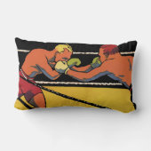 ヴィンテージアールデコスポーツボクシング、ボクサーパンチング ランバークッション (裏面)