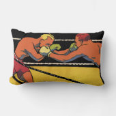 ヴィンテージアールデコスポーツボクシング、ボクサーパンチング ランバークッション (正面)