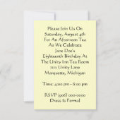 ヴィンテージアールデコティー招待状ハイアフタヌーン 招待状 (裏面)