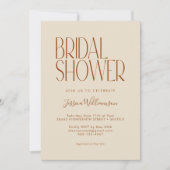 ヴィンテージアールデコテラコッタラストブライダルシャワー 招待状 (正面)