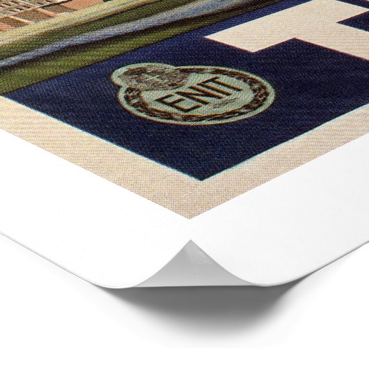 ヴィンテージアールデコトリエステイタリアント旅行ポスター ポスター (角)