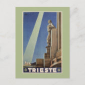 ヴィンテージアールデコトリエステイタリアント旅行ポスター ポストカード (正面)