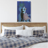 ヴィンテージアールデコニューリュウズ、Oui by George Barbier キャンバスプリント (インサイチュ (寝室))