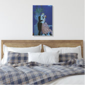 ヴィンテージアールデコニューリュウズ、Oui by George Barbier キャンバスプリント (インサイチュ (寝室))