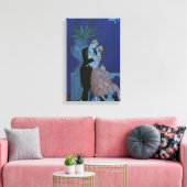 ヴィンテージアールデコニューリュウズ、Oui by George Barbier キャンバスプリント (インサイチュ (リビング))