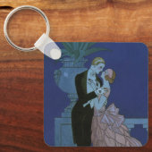 ヴィンテージアールデコニューリュウズ、Oui by George Barbier キーホルダー (正面)