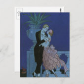 ヴィンテージアールデコニューリュウズ、Oui by George Barbier ポストカード (正面/裏面)