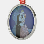 ヴィンテージアールデコニューリュウズ、Oui by George Barbier メタルオーナメント (左)