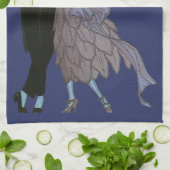 ヴィンテージアールデコニュー結婚リュウズ キッチンタオル (折り畳み)