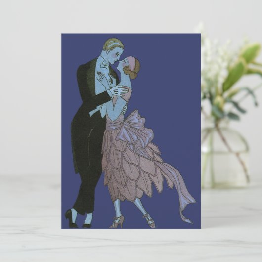 ヴィンテージアールデコニュー結婚リュウズ 案内状 (スタンド正面)