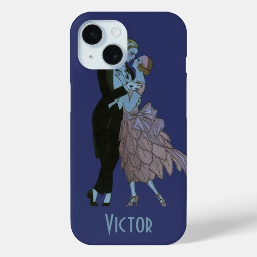 ヴィンテージアールデコニュー結婚リュウズ Case-Mate iPhoneケース (裏面)