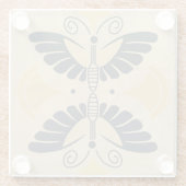 ヴィンテージアールデコバタフライ ガラスコースター (裏面)