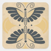 ヴィンテージアールデコバタフライ スクエアシール (正面)