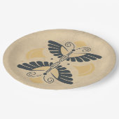 ヴィンテージアールデコバタフライ ペーパープレート (アングル)