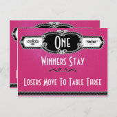 ヴィンテージアールデコバンコテーブルカード#1 ポストカード (正面/裏面)