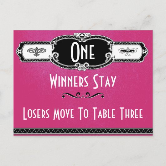 ヴィンテージアールデコバンコテーブルカード#1 ポストカード (正面)