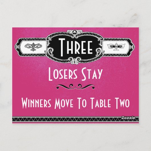 ヴィンテージアールデコバンコテーブルカード#3 ポストカード (裏面)