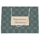 ヴィンテージアールデコパタ男性へーン ラージペーパーバッグ (正面)