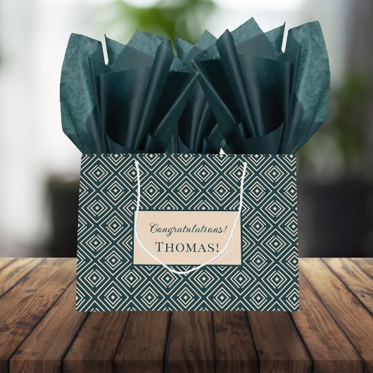 ヴィンテージアールデコパタ男性へーン ラージペーパーバッグ