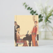 ヴィンテージアールデコピアニストミュージシャン招待 招待状 (スタンド正面)