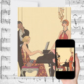 ヴィンテージアールデコピアニストミュージシャン招待 招待状