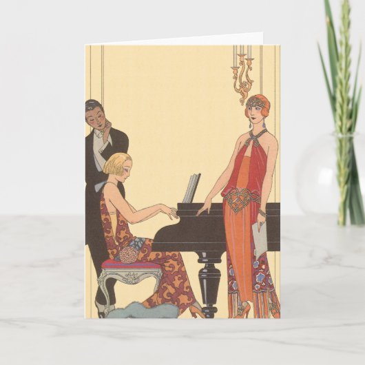 ヴィンテージアールデコピアニストミュージシャン歌手 カード (正面)
