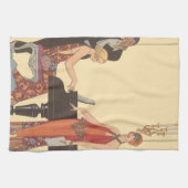ヴィンテージアールデコピアニストミュージシャン歌手 キッチンタオル (横)