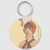 ヴィンテージアールデコピアニストミュージシャン歌手 キーホルダー (裏面)