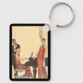 ヴィンテージアールデコピアニストミュージシャン歌手 キーホルダー (裏面)