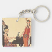 ヴィンテージアールデコピアニストミュージシャン歌手 キーホルダー (裏面)