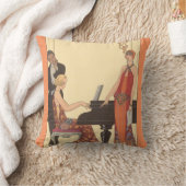 ヴィンテージアールデコピアニストミュージシャン歌手 クッション (ブランケット)