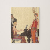 ヴィンテージアールデコピアニストミュージシャン歌手 ジグソーパズル (縦)