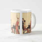 ヴィンテージアールデコピアニストミュージシャン歌手 ジャンボコーヒーマグカップ (正面右)