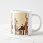 ヴィンテージアールデコピアニストミュージシャン歌手 ジャンボコーヒーマグカップ (右)