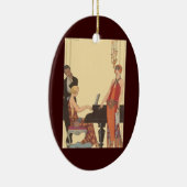 ヴィンテージアールデコピアニストミュージシャン歌手 セラミックオーナメント (右)