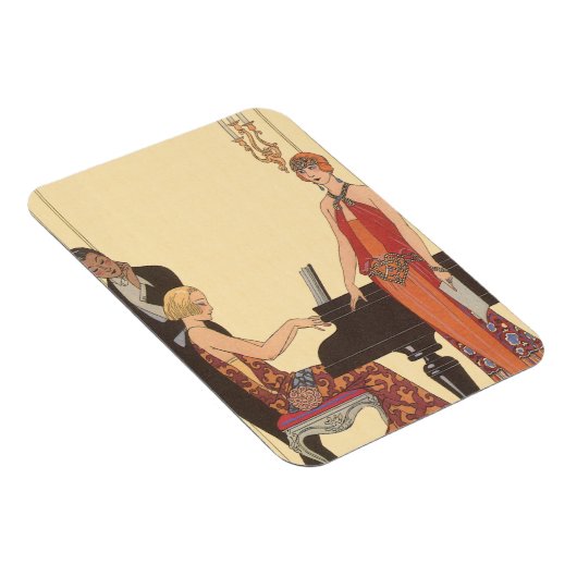 ヴィンテージアールデコピアニストミュージシャン歌手 マグネット (右側)