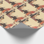 ヴィンテージアールデコピアニストミュージシャン歌手 ラッピングペーパー (角)