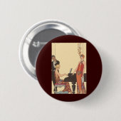 ヴィンテージアールデコピアニストミュージシャン歌手 缶バッジ (正面&裏面)