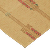 ヴィンテージアールデコピンク花パターン テーブルクロス (アングル)