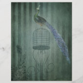 ヴィンテージアールデコピーコック紙 (正面)