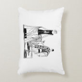 ヴィンテージアールデコファッショナブル・レディース・アット・ザ・ビーチ アクセントクッション (正面(垂直))