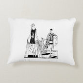 ヴィンテージアールデコファッショナブル・レディース・アット・ザ・ビーチ アクセントクッション (裏面)