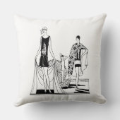 ヴィンテージアールデコファッショナブル・レディース・アット・ザ・ビーチ クッション (裏面)