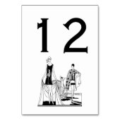 ヴィンテージアールデコファッショナブル・レディース・アット・ザ・ビーチ テーブルナンバー (裏面)