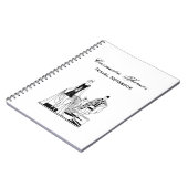 ヴィンテージアールデコファッショナブル・レディース・アット・ザ・ビーチ ノートブック (左側)