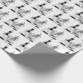 ヴィンテージアールデコファッショナブル・レディース・アット・ザ・ビーチ ラッピングペーパー (角)