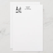 ヴィンテージアールデコファッショナブル・レディース・アット・ザ・ビーチ 便箋 (正面/裏面)