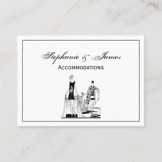 ヴィンテージアールデコファッショナブル・レディース・アット・ザ・ビーチ 名刺 (正面)