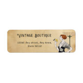 ヴィンテージアールデコファッションスタイリッシュアドレス ラベル (正面)