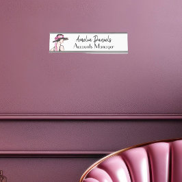 ヴィンテージアールデコファッション名プレート デスクネームプレート